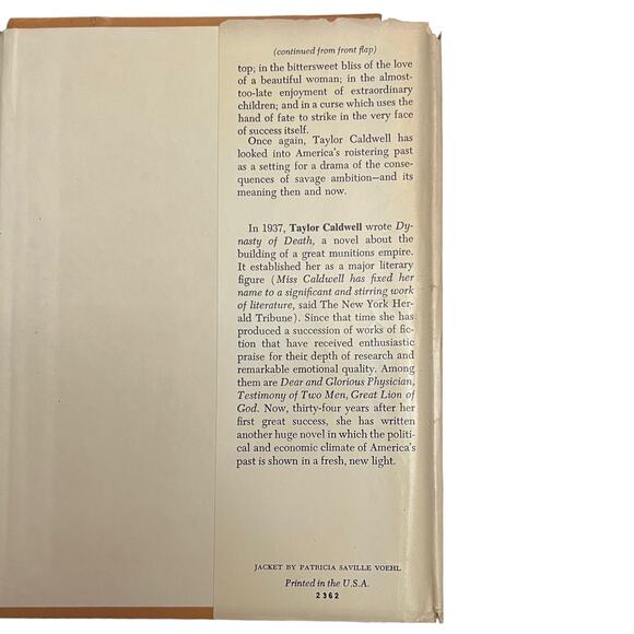 Captains and the Kings - First Edition By Taylor Caldwell - Picture 4 of 11